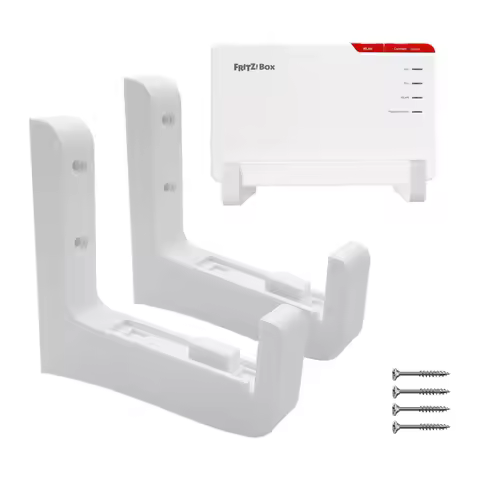 Wall mount bracket for Fritz!Box 6690, 6591, 6590 cables - perfect fit for Fritz brackets - white - 