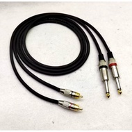 Mixer cable to power jack 2 akai mono 6.5mm to 2 rca 3.5mm quality Japanese standard copper cable 1 
