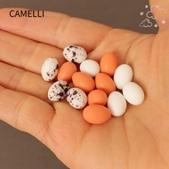CAMELLI 1Set Cute Chicks Eggs, 4 Styles Mini Simulated Eggs,  Family Eggs Miniature Decorations