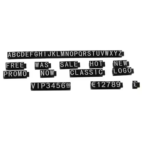 4x6mm Euro Dollar Mini Price Numeral Cubes, Blocks Stick, Combined Number Digits Tag Sign Pop Pricin