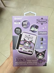 XPower x Sanrio Kuromi 3合1多功能咭片型無線充電器