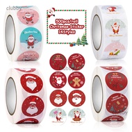 500 Christmas Roll Sticker Santa Snowman Cute Stickers Sealer Label Decoration Kid Gift