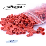 [50PCS] Wire tie cap end to end twist screw on connector / Penyambung wayar / Nut Connector / Electr
