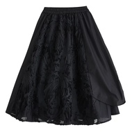 XITAO Asymmetrical Patchwork Skirt Black Casual Loose Simplicity Women Personality Skirt