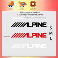 Alpine car sticker reflective stiker kereta motor helmet pantulan cahaya Waterproof phone case Vinyl Decal