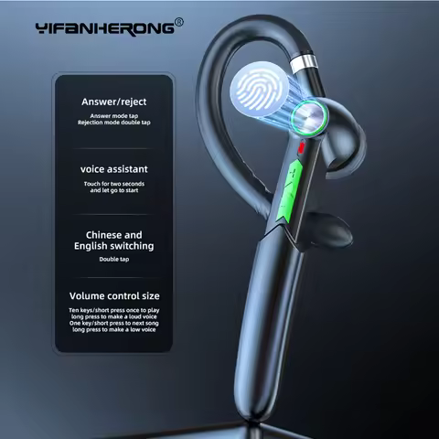 TWS Single Earphones Bluetooth-Compatible Headphones For Handsfree Wireless Headset Business Headset