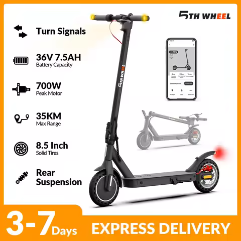 5TH WHEEL Electric Scooter for Adults, 350W Motor, 19.9 Miles Range, 18MPH, Rear Dual Suspension, 8.