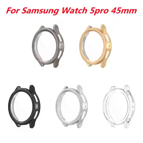 Watch Cover for Samsung Galaxy Watch 5 pro 45mm,TPU Matte Case All-Around Protective Bumper Shell fo