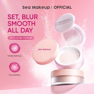 Sea Makeup 2pcs Acne Blur And Set Loose Powder Oil Control 12H Long Lasting Fix Waterproof Perfect B