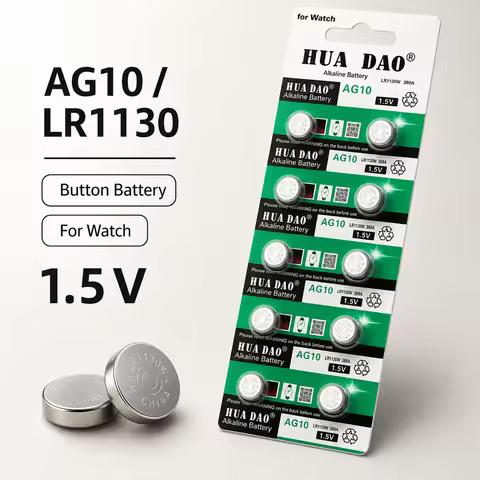 AG10 LR1130 SR1130 389A LR54 L1131 1.55V Alkaline Button Cell Battery for Watch Hearing Aid Flashlig