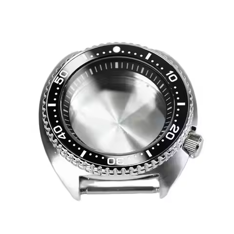 Deluxe 45mm Ceramic Insert Steel Turtle Sapphire Crystal Case Waterproof For Seiko Nh35 Nh36 Movemen