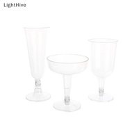 [LightHive] 10Pcs Plastic Clear Champagne Cocktail Bar Cups Toasting Glasses Drinkware For Birthday 
