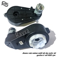GEARBOX MAINAN MOBIL AKI ANAK 6VOLT 11000 RPM DINAMO RODA MOBILAN AKI