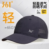 ReadyStock [361°] Sunscreen Sunshade Men Women Hat Breathable Mesh Outdoor Sports Hat Ice Sense Summ