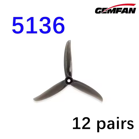 24pcs Gemfan Vanover 5136 5.1X3.6X3 3-Blade PC Propellers for FPV Freestyle Quadcopter Racing Drone 