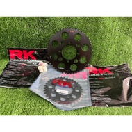 RK YAMAHA SIZE 415 RXZ / LC135 / 125Z / Y110 / SRL110 RK BLACK TAMASHII STEEL SPROCKET