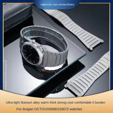 OCTO 40mm Bracelet for Bvlgari Wrist Strap Replacement Accessories 103464 103297 103610 Notched Watc