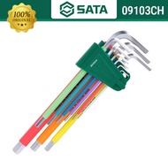 SATA Extra-Long Hex Wrench Set Color-Coded Hex Wrenches SATA Tools 09103CH