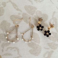 (一對50$)小珍珠垂墜耳環&amp;香奈兒小花耳環