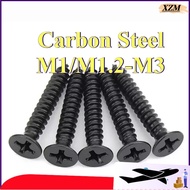 Black carbon steel KA countersunk self-tapping, wood screws, countersunk self-tapping screws, pointe