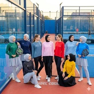 Sportswear Tops Muslim Women's Long Sleeve Dryfit Outfit for Gym, Cycling, Jogging, and Modern Padel