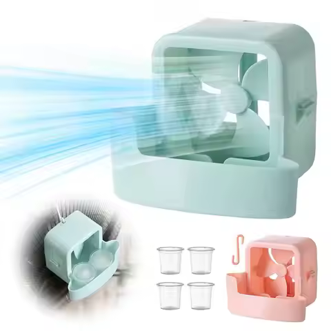 Portable Floor Fan Non Perforated Fan Box Suspended Ice Cooler Portable Fan Refrigeration Accessorie