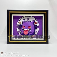 寵物小精靈 Pokemon 幽靈系小精靈 耿鬼 立體畫(20cm*20cm)