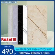 10 Pcs 60X30 cm1.8mm thick Marble Design Vinyl Floor Stickers Adhesive PVC Tiles Flooring for home decor living room