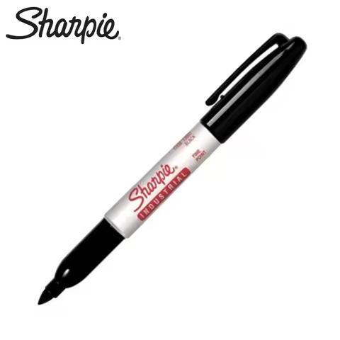 12 Pcs Sanford Sharpie Oil Marker Pens Black Ink Markers Art Pen Permanent Colour Marker Pen Office 