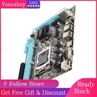 Yoaushop Mining Mainboard  Dual Channel LGA 1155 6 USB2.0 ITX PC Motherboard H61 M.2 NVME NGFF with 100M NIC for Office