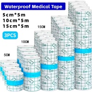 【3PCS】Waterproof Medical Tape PU Film 5cm*5m/10cm*5m/15cm*5m