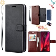 Case OPPO A7X F9 F9PRO CPH1823 CPH1881 CPH1825 casing Business leather foldable buckle bag with rope wallet and phone case