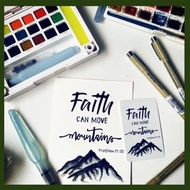 Matthew 17:20 | Faith can move mountains | Christian Ezlink Card Sticker