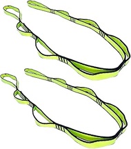 YOBEYI 2pcs Nylon Daisy Chain 6 Loop Adjustable Multipurpose Strap Rope 25kN Strong Climbing Straps