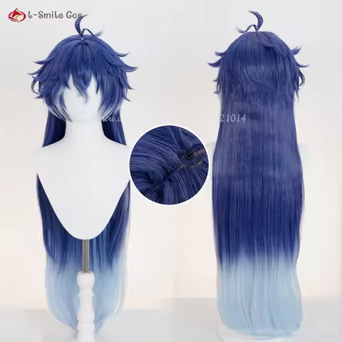 Anime Kyryll Chudomirovich Flins Cosplay Wig 90cm Blue Gradient Wigs Heat Resistant Synthetic Hair F