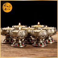 Bronze lotus Buddha altar candlestick - Feng shui candlestick for altar decoration