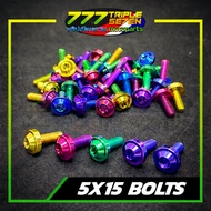 TITANIUM GR5 5X15 BOLTS UNIVERSAL SENSOR BOLT / BODY BOLTS