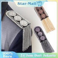 Evolet Rank Paskibra Epaulet Badge Rank Tassel Rivet Shoulder Accessories Vintage Punk Style