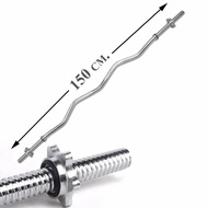 แกนหยัก คาน EZ Bar ชุบโครเมียม ยาว 150 cm. หรือ 60 นิ้ว รุ่น EZ BAR (สีเงิน)