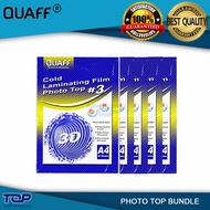 QUAFF 3D Photo Top Cold Laminating Film Size: A4 20sheets Protection Film Photo Top Sticker