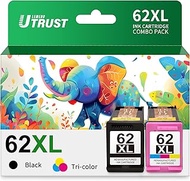 62XL Ink Cartridges Black and Color Replacement for HP Ink 62 62XL Works with HP Envy 7640 5660 7645