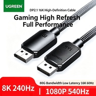 UGREEN DP2.1 Cable 80Gbps 16K@60Hz 8K@240Hz 4K@240Hz 2K@480Hz Braided DisplayPort to DP High Refresh
