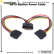 Quality Extension Y Splitter SATA Adapter Male To 2 Female Power Cable