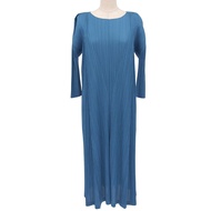 成色極佳 ▲ 三宅一生PLEATS PLEASE PLEASE 22SS PP21-JH484 長連身裙，藍色，2 碼，日本製造，正品，女款