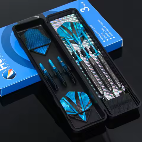 Professional-Grade Iron Hard Dart Set 20g, Dart Board Accessories Including Spare Dart Shafts and Wi