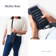 qawwija || Slingbag Hanging Wallet Tas Hp Premium Waterproof Pria