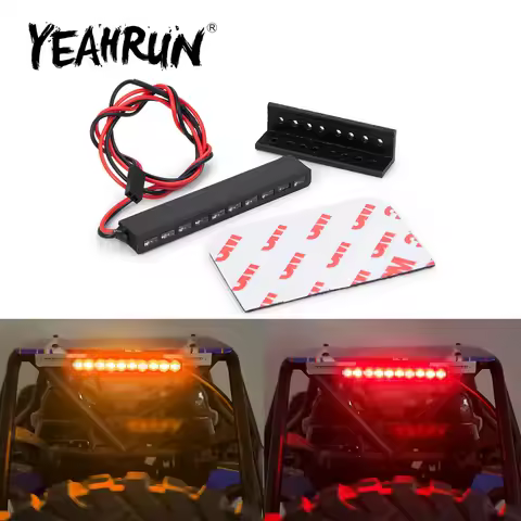 YEAHRUN 32/65mm Light Lamp Bar Red Yellow for Axial SCX10 90046 Wraith RR10 TRX-4 D90 Tamiya 1/10 RC