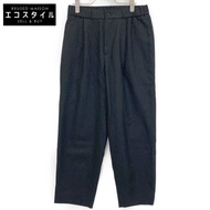 Aton 炭灰色羊毛薩克森羊毛錐形休閒褲 02