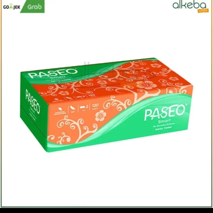 Box Tissue Paseo Smart Soft Facial 120 Sheets Lembar 1 Ply Tisu Tebal