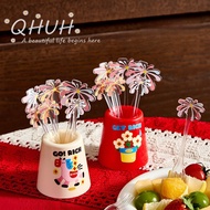 Fruit fork set / cartoon cute fruit fork / fork and spoon storage tube / plastic fork-Fruit Fork Set